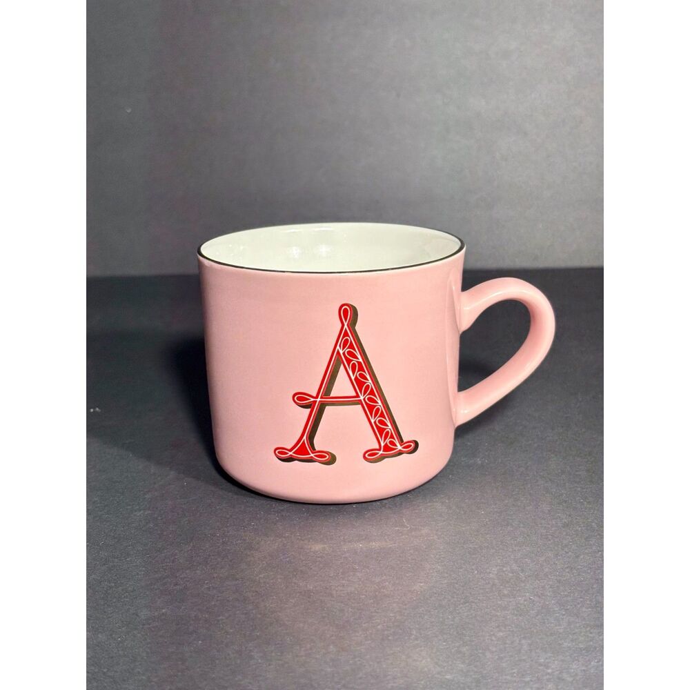 Target Opalhouse Monogram A Mug Pink Red Initial Stoneware Coffee Cup 2020